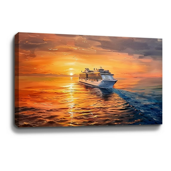 Voyage Wall Art Sail Canvas Wall Art Cruise Canvas art Framed wall art Painting For Livingroom Decor Office Bedroom Decoration