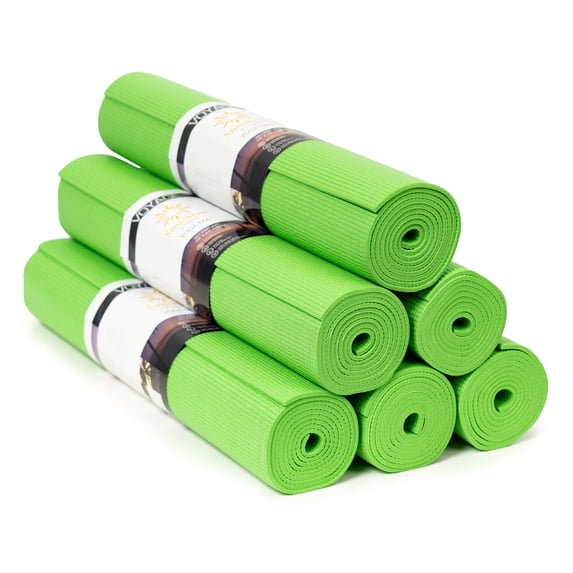 Voyage Yoga Mat (72" x 24" x 5mm) - 6 Pack (Green)