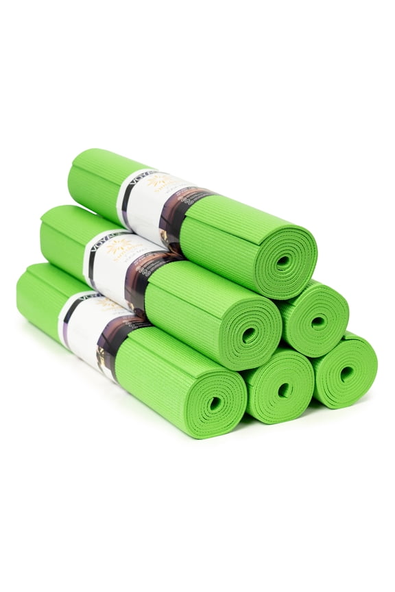 Voyage Yoga Mat (72" x 24" x 5mm) - 6 Pack (Green)