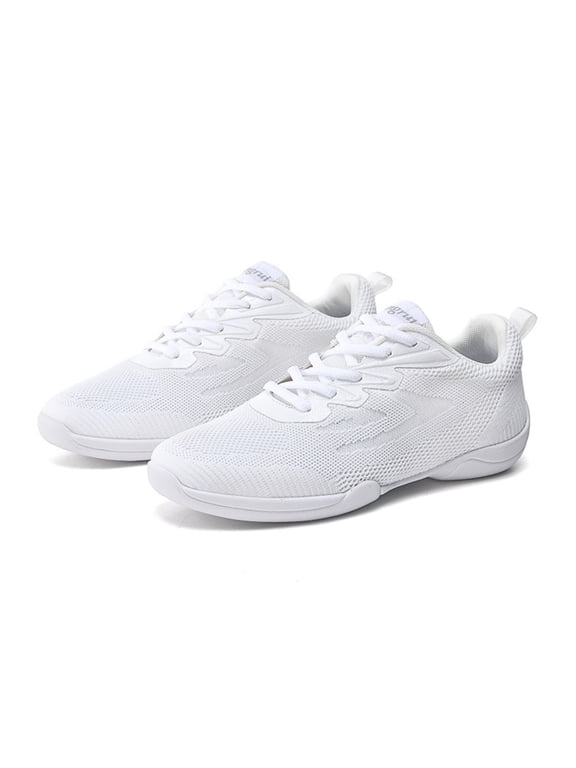 Lightweight Fitness Competition Shoes, Breathable Mesh Gymnastics Sneakers for Women Men Kids, Cheerleading Dance Training Shoes, Soft Sole Athletic Performance Footwear