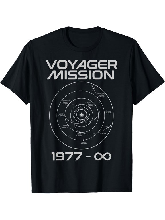Voyager 1 2 Probes Outer Space Exploration Trajectory T-Shirt