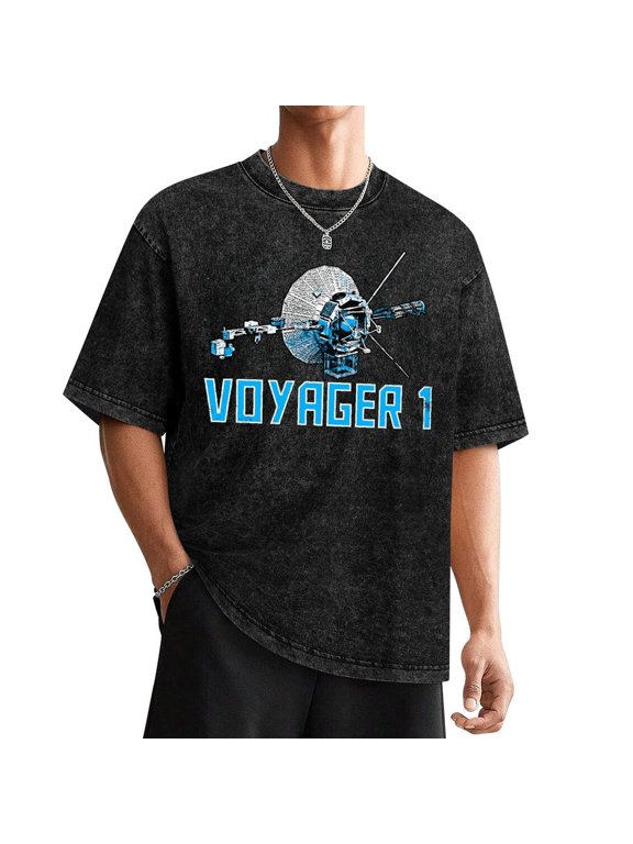 Voyager 1 Interstellar Space Probe Solar System Astronomy T-shirt Graphic Tee