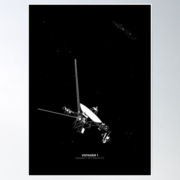 Voyager 1 Poster Wall Art, Modern Wall Decor, 24x36 UNFRAMED