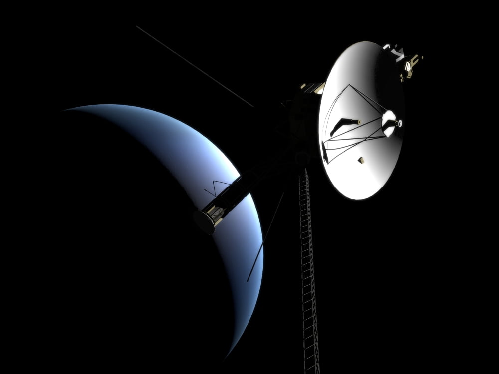 Voyager 1 at Neptune Canvas Art - Rhys TaylorStocktrek Images (33 x 25)