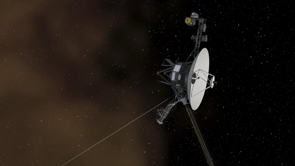 Voyager 1 spacecraft entering interstellar space Canvas Art - Stocktrek Images (38 x 22)