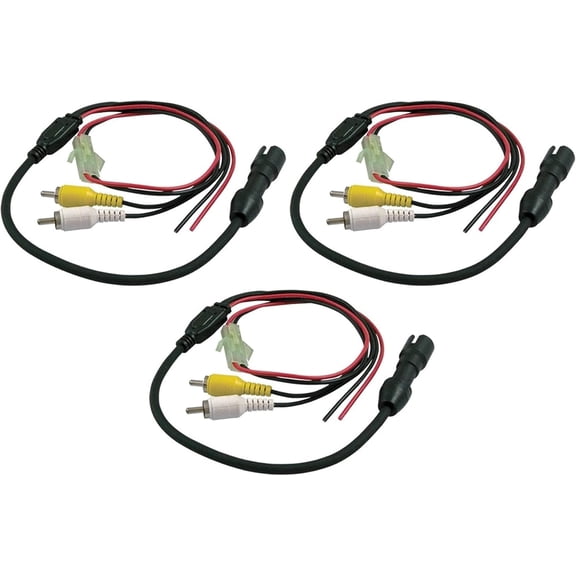 Voyager 4-pin Female Camera Adapter to RCA Connectors with Power - Tie Camera Into Multi-plexing Systems and/or Video and Digital Recorders (Pack of 3)
