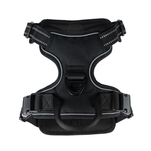 Voyager Dog Harness Dual Leash Attachment No-Pull Control Adjustable Soft but Strong Pet Harness for Medium and Large Dogs with 3M Reflective Technology - Black, XS (Chest: 13 - 16")