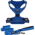 thumbnail image 1 of Voyager Dog Harness Dual Leash Attachment No-Pull Control Adjustable Soft but Strong Pet Harness for Medium and Large Dogs with 3M Reflective Technology - Harness Leash Set (Royal Blue Lattice), XL, 1 of 8
