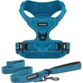 thumbnail image 1 of Voyager Dog Harness Dual Leash Attachment No-Pull Control Adjustable Soft, Strong Pet Harness for Medium & Large Dogs w/ 3M Reflective Technology w/ Leash Included - Turquoise, XL (Chest 22-27"), 1 of 8