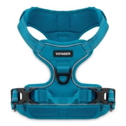 Voyager Dog Harness Dual Leash Attachment No-Pull Control Adjustable Soft but Strong Pet Harness for Medium and Large Dogs with 3M Reflective Technology - Turquoise, XS (Chest: 13 - 16")