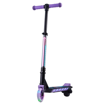 Voyager Kids Electric Scooter Purple Beats, Built-in Bluetooth Speakers, UL2272 Certified, Ages 8+