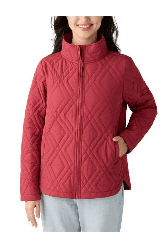 Ladies' Quilted Lightweight Jacket Red Small
