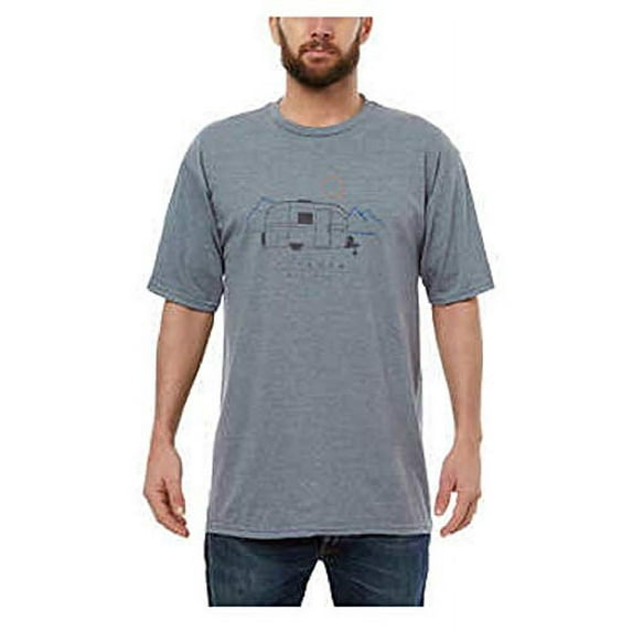 Voyager Men's Cotton Camping Theme T-Shirt Gray Heather Sz XXL