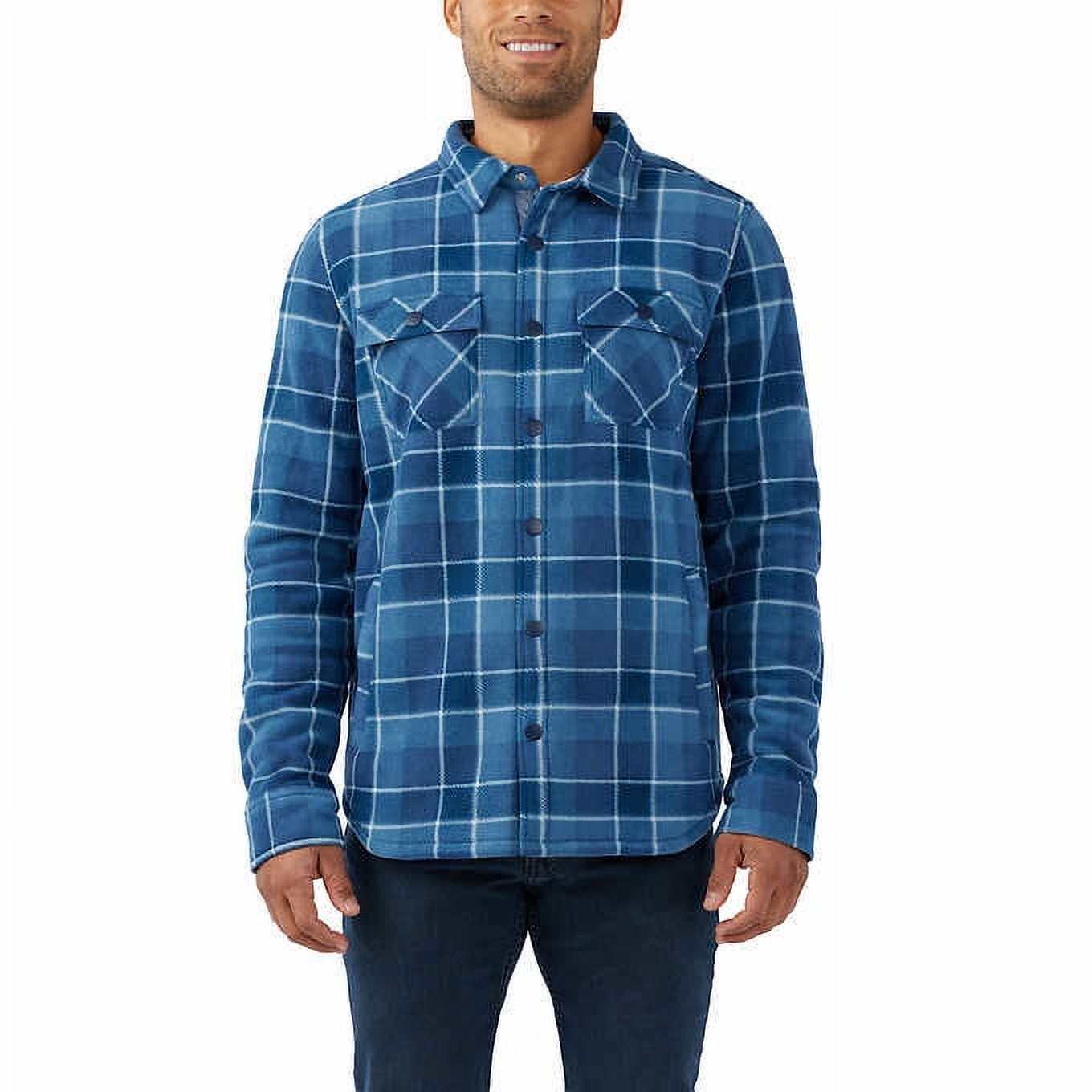 Voyager Men's Super Plush Shirt Jacket (Blue, L)