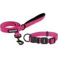thumbnail image 1 of Voyager Reflective Leash Collar Set with Neoprene Handle, 5ft Long, Supports Small, Medium, and Large Breed Puppies, Cute and Heavy Duty for Walking, Running, and Training - Fuchsia, L, 1 of 8