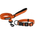 thumbnail image 1 of Voyager Reflective Leash Collar Set with Neoprene Handle, 5ft Long, Supports Small, Medium, and Large Breed Puppies, Cute and Heavy Duty for Walking, Running, and Training - Orange, M, 1 of 8