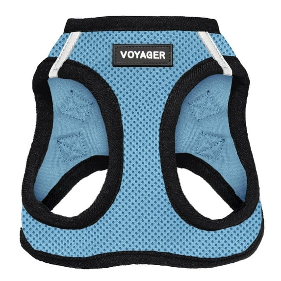 Voyager Step-In Air Dog Harness - All Weather Mesh Step in Vest Harness for Small Dogs by Best Pet Supplies - Baby Blue Base, S