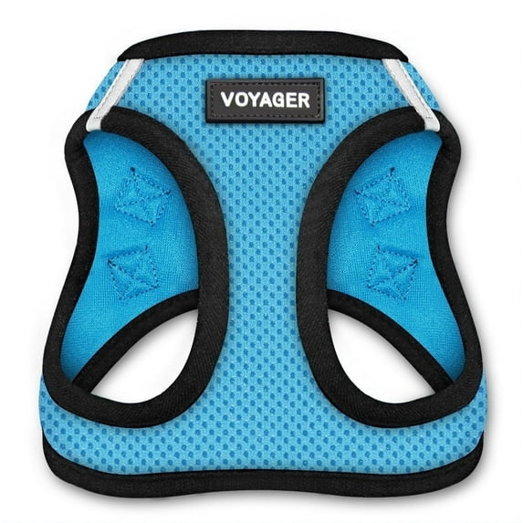 Voyager Step-In Air Dog Harness - All Weather Mesh Step in Vest Harness for Small and Medium Dogs by Best Pet Supplies - Baby Blue Base, XS