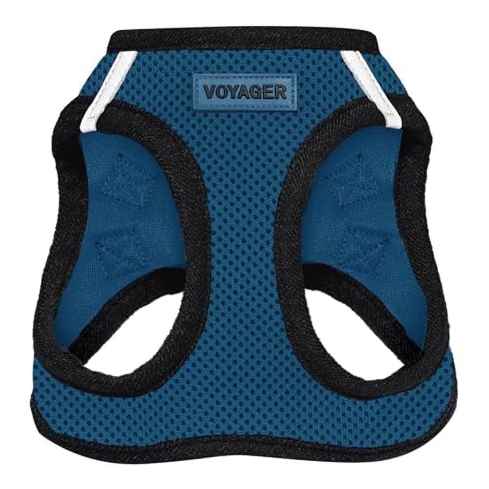 Voyager Step-In Air Dog Harness - All Weather Mesh Step in Vest Harness for Small and Medium Dogs by Best Pet Supplies - Blue Base, M