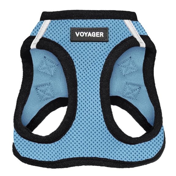 Voyager Step-In Air Dog Harness - All Weather Mesh Step in Vest Harness for Small and Medium Dogs by Best Pet Supplies - Harness (Baby Blue/Black Trim), XX-Small