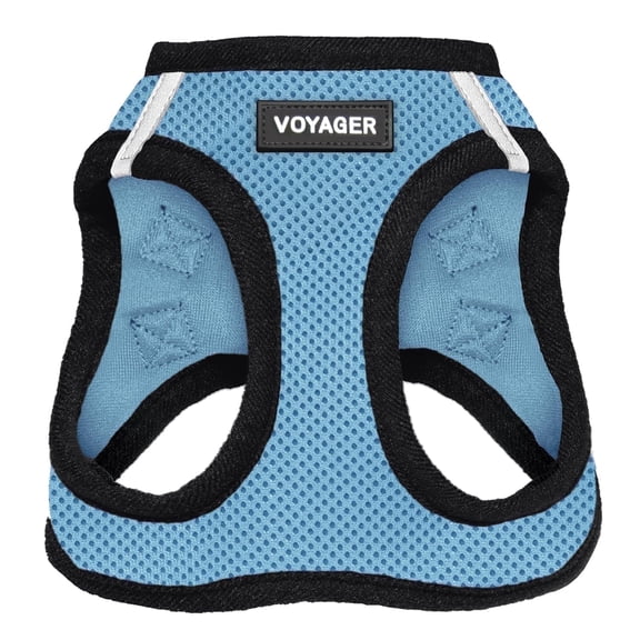 Voyager Step-In Air Dog Harness - All Weather Mesh Step in Vest Harness for Small and Medium Dogs by Best Pet Supplies - Harness (Baby Blue/Black Trim), XX-Small