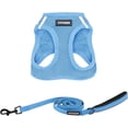 thumbnail image 1 of Voyager Step-In Air All Weather Mesh Harness & Reflective Dog Leash Combo w/ Neoprene Handle 5ft , For Small to Large Breed Dogs Cute & Heavy Duty, Best Pet Supplies- Baby Blue Blue Trim, M, 1 of 10