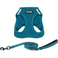 thumbnail image 1 of Voyager Step-In Air All Weather Mesh Harness & Reflective Dog Leash Combo w/ Neoprene Handle 5ft , For Small to Large Breed Dogs Cute & Heavy Duty, Best Pet Supplies- Turquoise Turquoise Trim, S, 1 of 10