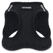 Voyager Step-In Plush Dog Harness – Soft Plush, Step In Vest Harness for Small and Medium Dogs by Best Pet Supplies - Black Plush, XL (Chest: 20.5 - 23")