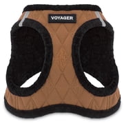 Voyager Step-In Plush Dog Harness – Soft Plush, Step In Vest Harness for Small and Medium Dogs by Best Pet Supplies - Harness (Beige Plush), M (Chest: 16 - 18")