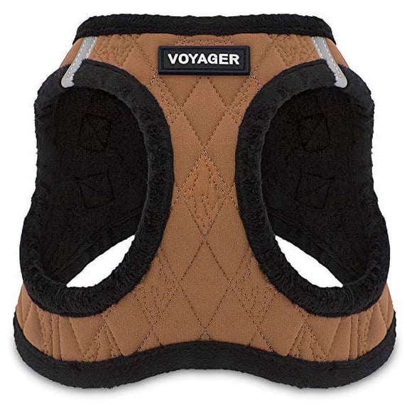 Voyager Step-In Plush Dog Harness – Soft Plush, Step In Vest Harness for Small and Medium Dogs by Best Pet Supplies - Harness (Beige Plush), XL (Chest: 20.5 - 23")