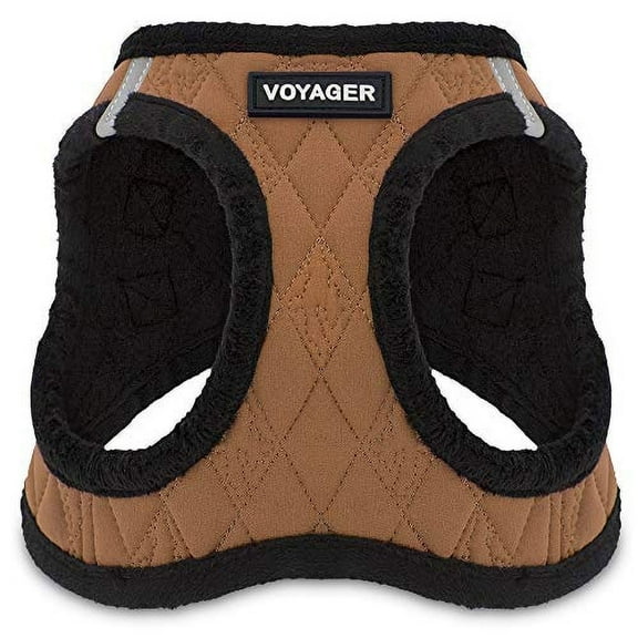Voyager Step-In Plush Dog Harness – Soft Plush, Step In Vest Harness for Small and Medium Dogs by Best Pet Supplies - Harness (Beige Plush), XL (Chest: 20.5 - 23")