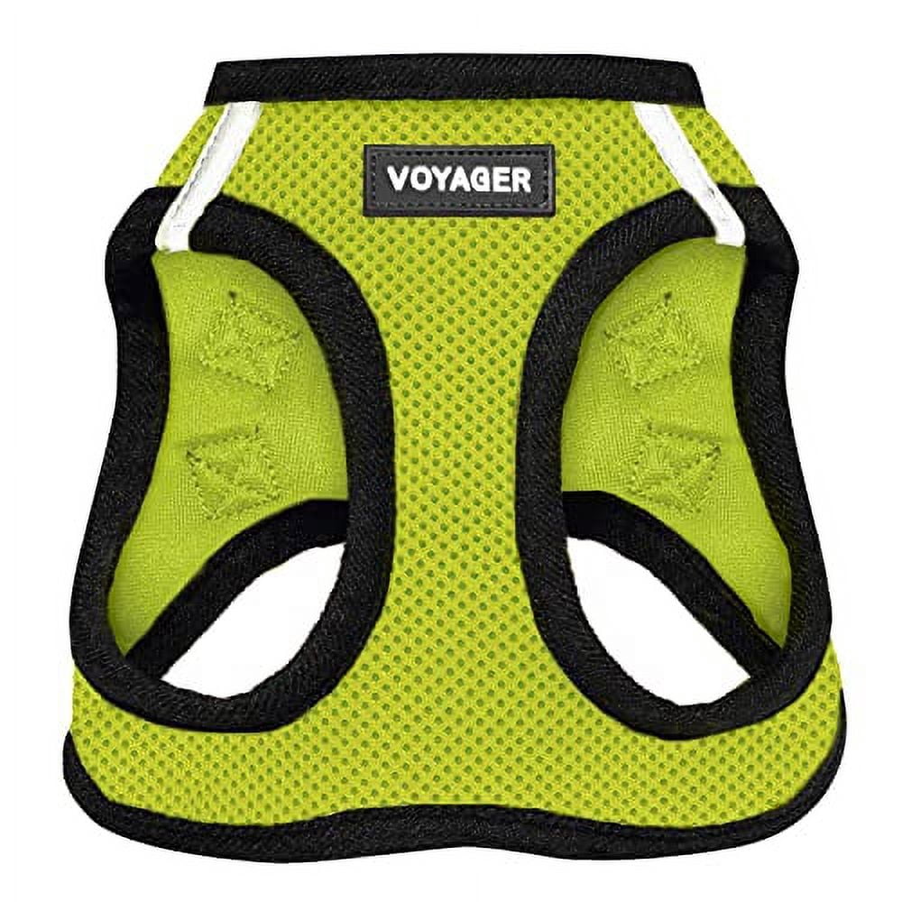 Voyager Step-in Air - All Weather Cat Mesh Harness by Best Pet Supplies - Lime Green Base, XXXS