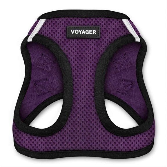 Voyager Step-in Air - All Weather Cat Mesh Harness by Best Pet Supplies - Purple/Black Trim, XXXS