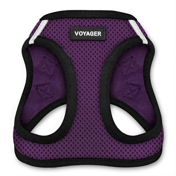 Voyager Step-in Air - All Weather Cat Mesh Harness by Best Pet Supplies - Purple/Black Trim, XXXS