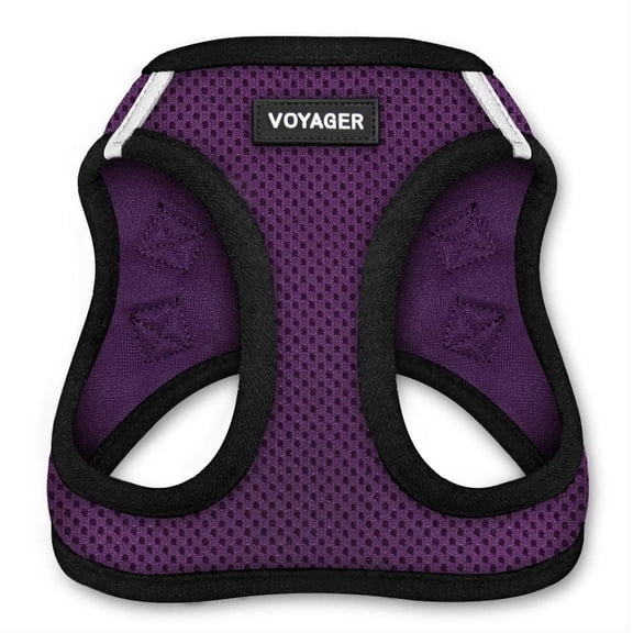 Voyager Step-in Air - All Weather Cat Mesh Harness by Best Pet Supplies - Purple/Black Trim, XXXS