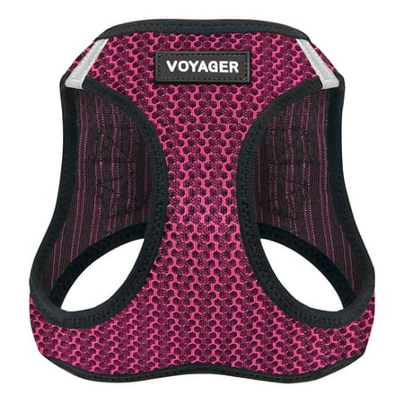 Voyager Step-in Air Dog Harness - All Weather Mesh Step in Vest Harness for Small and Medium Dogs - Fuchsia (2-Tone), XS