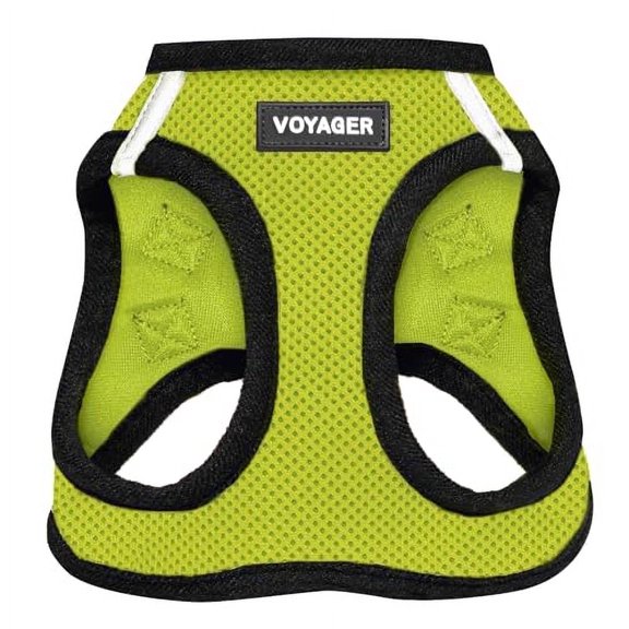 Voyager Step-in Air Dog Harness - All Weather Mesh Step in Vest Harness for Small and Medium Dogs and Cats by Best Pet Supplies - Harness (Lime Green/Black Trim), XS (Chest: 13-14.5")