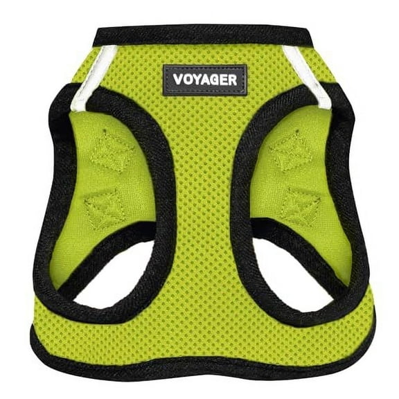 Voyager Step-in Air Dog Harness - All Weather Mesh Step in Vest Harness for Small and Medium Dogs and Cats by Best Pet Supplies - Harness (Lime Green/Black Trim), XS (Chest: 13-14.5")