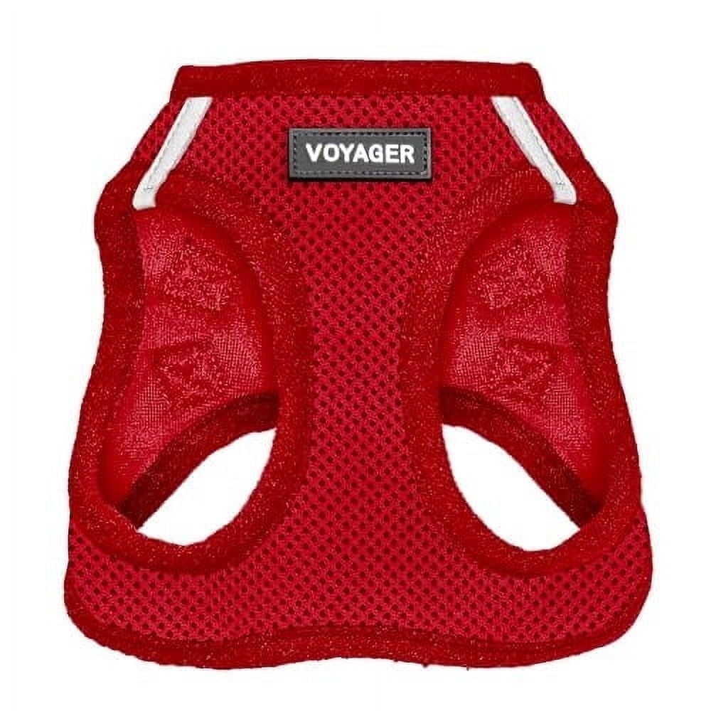 Voyager Step-in Air Dog Harness - All Weather Mesh Step in Vest Harness for Small and Medium Dogs and Cats by Best Pet Supplies - Harness (Red), L (Chest: 18-20.5")