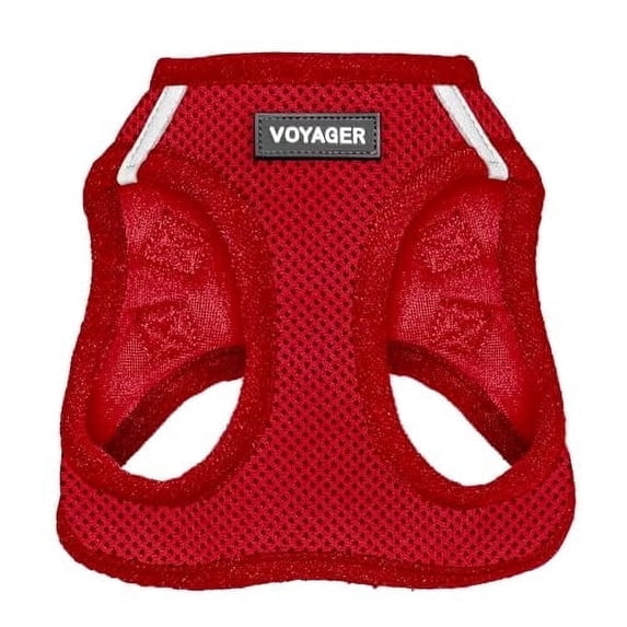 Voyager Step-in Air Dog Harness - All Weather Mesh Step in Vest Harness for Small and Medium Dogs and Cats by Best Pet Supplies - Harness (Red), S (Chest: 14.5-16")