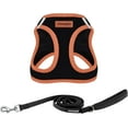thumbnail image 1 of Voyager Step-in Air All Weather Mesh Harness and Reflective Dog 5 ft Leash Combo with Neoprene Handle, for Small, Medium and Large Breed Puppies - Black/Orange Trim, X-Large, 1 of 9