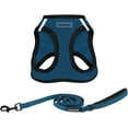 thumbnail image 1 of Voyager Step-in Air All Weather Mesh Harness and Reflective Dog 5 ft Leash Combo with Neoprene Handle, for Small, Medium and Large Breed Puppies - Blue/Black Trim, Small, 1 of 9