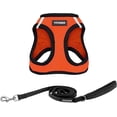 thumbnail image 1 of Voyager Step-in Air All Weather Mesh Harness and Reflective Dog 5 ft Leash Combo with Neoprene Handle, for Small, Medium and Large Breed Puppies - Orange/Black Trim, X-Large, 1 of 8