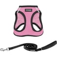 thumbnail image 1 of Voyager Step-In Air All Weather Mesh Harness & Reflective Dog Leash Combo w/ Neoprene Handle 5ft , For Small to Large Breed Dogs Cute & Heavy Duty, Best Pet Supplies- Pink Black Trim, S, 1 of 10