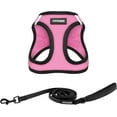 thumbnail image 1 of Voyager Step-in Air All Weather Mesh Harness and Reflective Dog 5 ft Leash Combo with Neoprene Handle, for Small, Medium and Large Breed Puppies - Pink/Black Trim, XXX-Small, 1 of 10