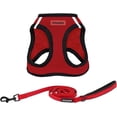 thumbnail image 1 of Voyager Step-in Air All Weather Mesh Harness and Reflective Dog 5 ft Leash Combo with Neoprene Handle, for Small, Medium and Large Breed Puppies - Red/Black Trim, XX-Small, 1 of 9