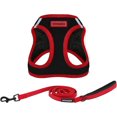 thumbnail image 1 of Voyager Step-In Air All Weather Mesh Harness & Reflective Dog Leash Combo w/ Neoprene Handle 5ft , For Small to Large Breed Dogs Cute & Heavy Duty, Best Pet Supplies- Black Red Trim, XS, 1 of 9
