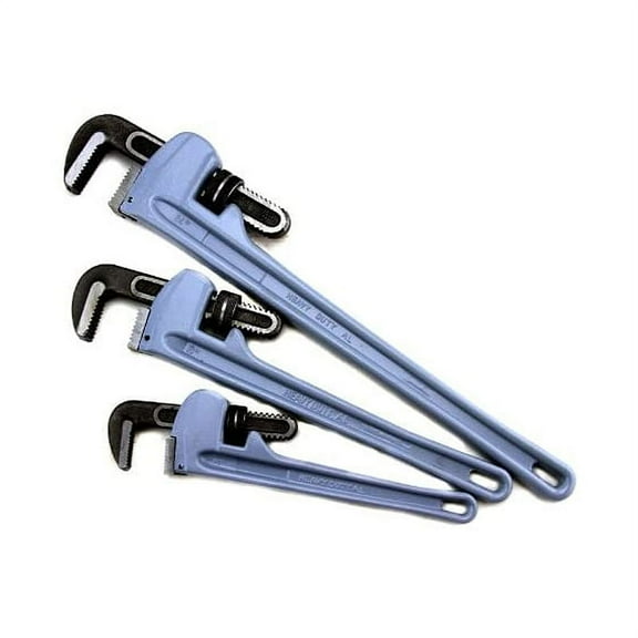 Voyager Tools 3PC Aluminum Pipe Wrench Set 24" 18" 14"
