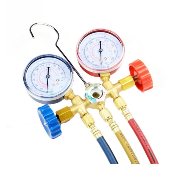 Voyager Tools A/C Manifold Gauges Set Manifold, Gauge & Hose Set Industrial HVAC Gauges