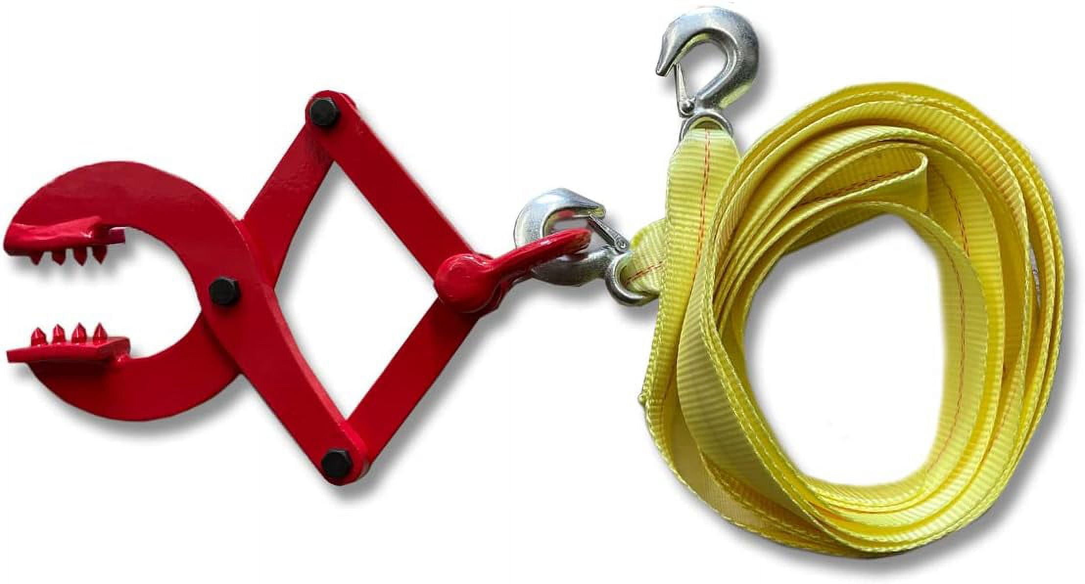 Voyager Tools Heavy Duty 2" X 20ft Tow Strap and 2000LB Truck Pallet Puller Clamp Kit Nylon